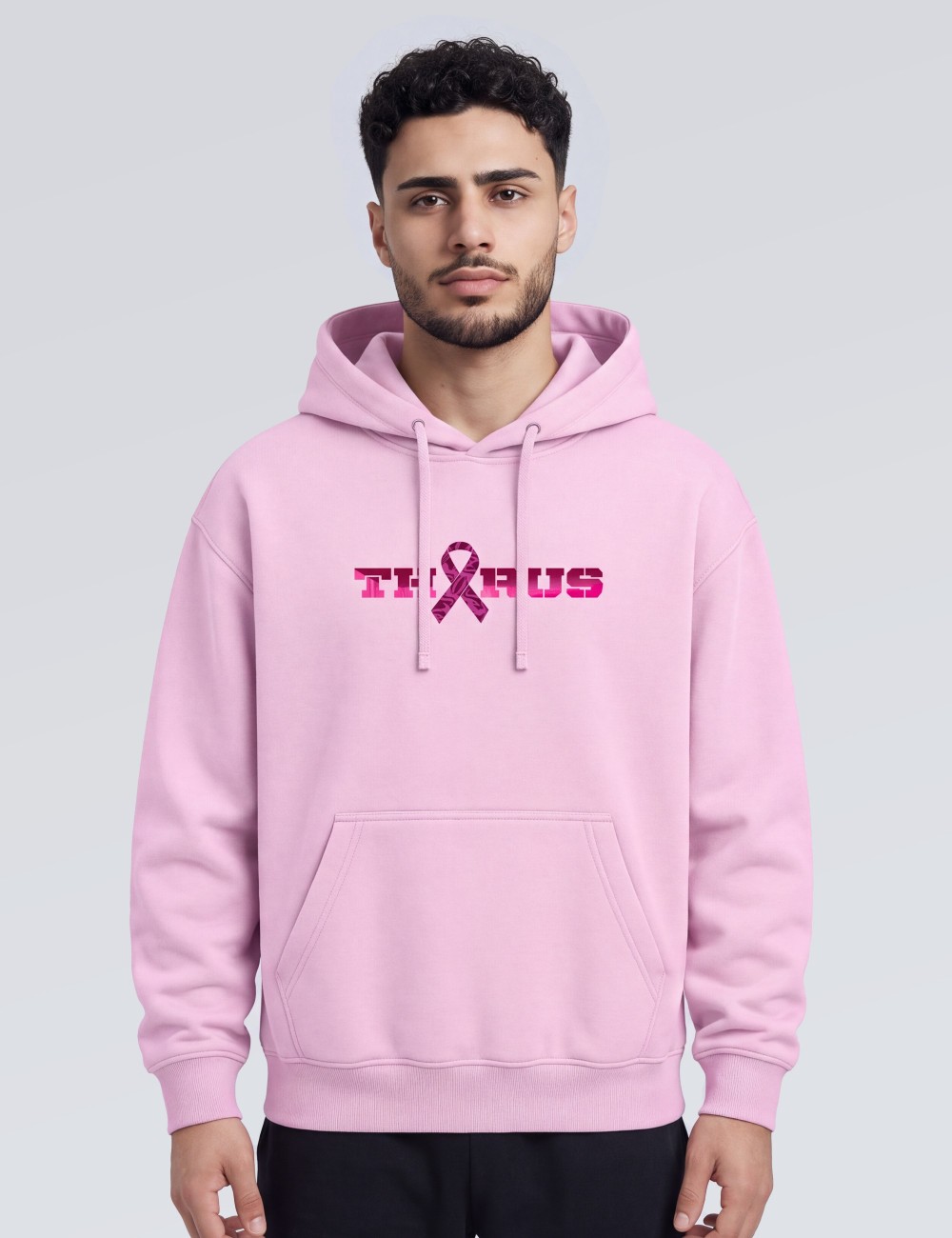 SWEAT A CAPUCHE THORUS OCTOBRE ROSE