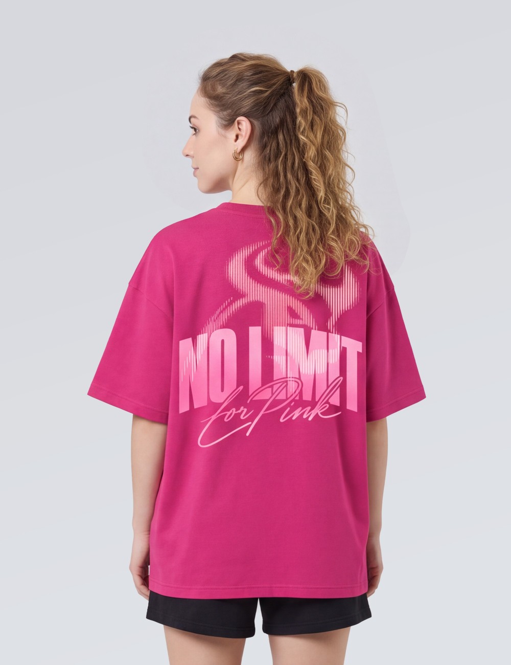 TEE-SHIRT OVERSIZE THORUS NO LIMIT OCTOBRE ROSE