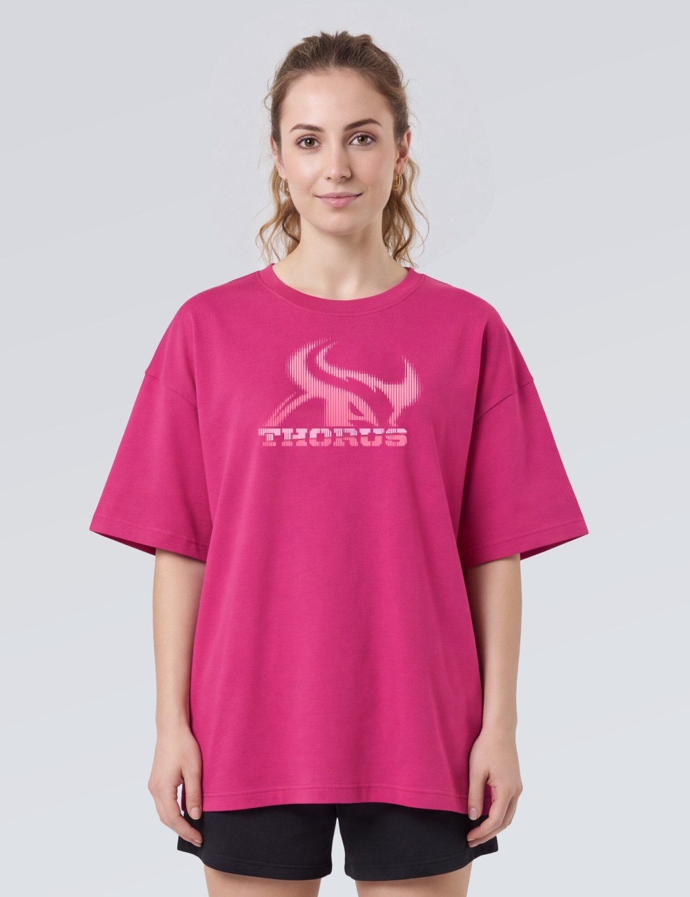 TEE-SHIRT OVERSIZE THORUS NO LIMIT OCTOBRE ROSE