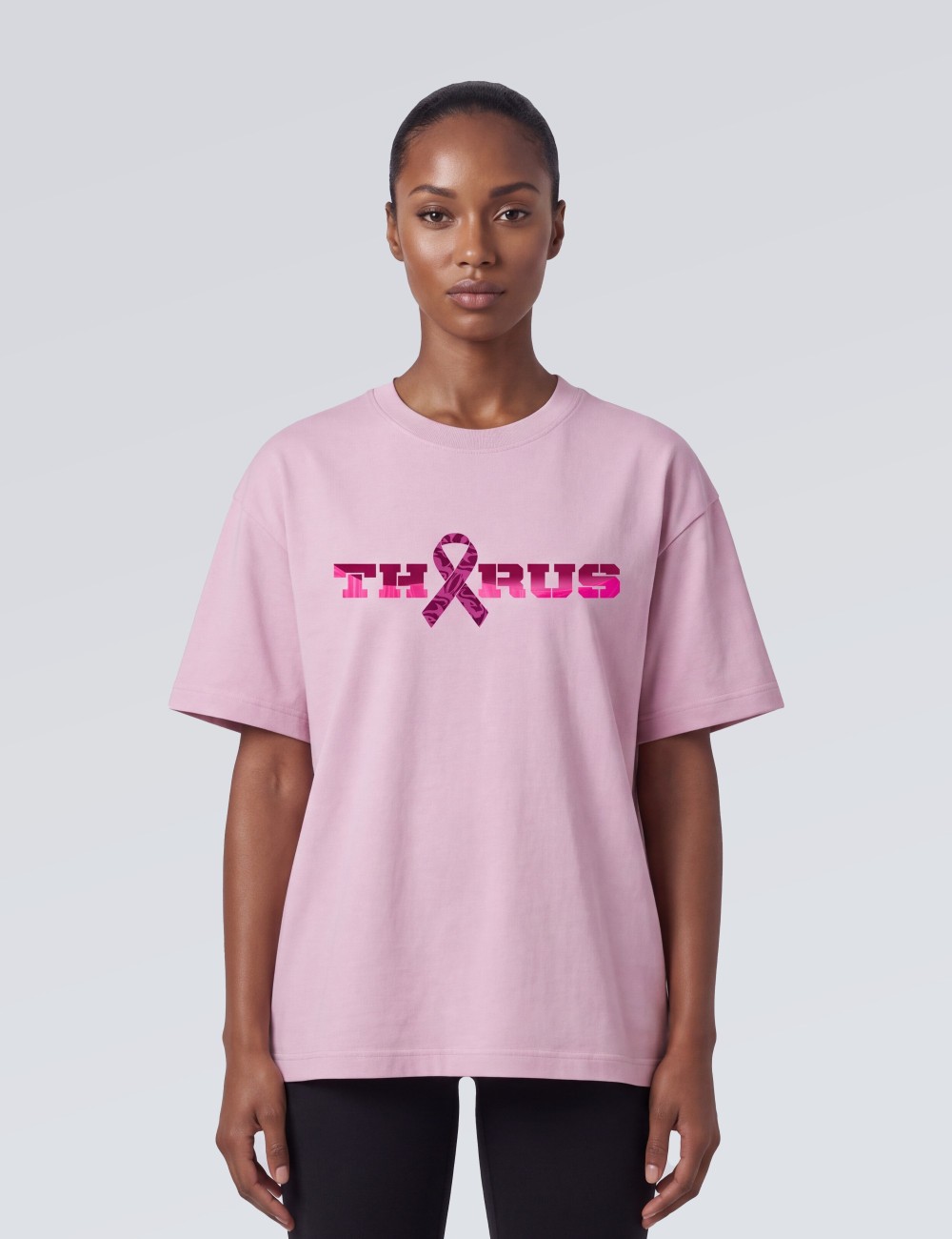 TEE-SHIRT OVERSIZE THORUS PINK OCTOBRE ROSE
