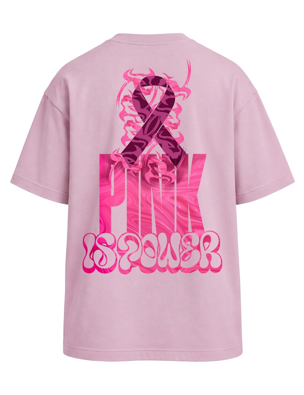 TEE-SHIRT OVERSIZE THORUS PINK OCTOBRE ROSE