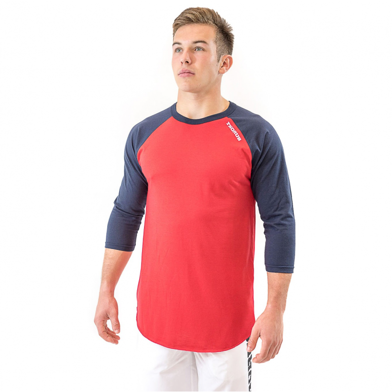 UNISEX RED/BLUE NAVY  BASEBALL TEE