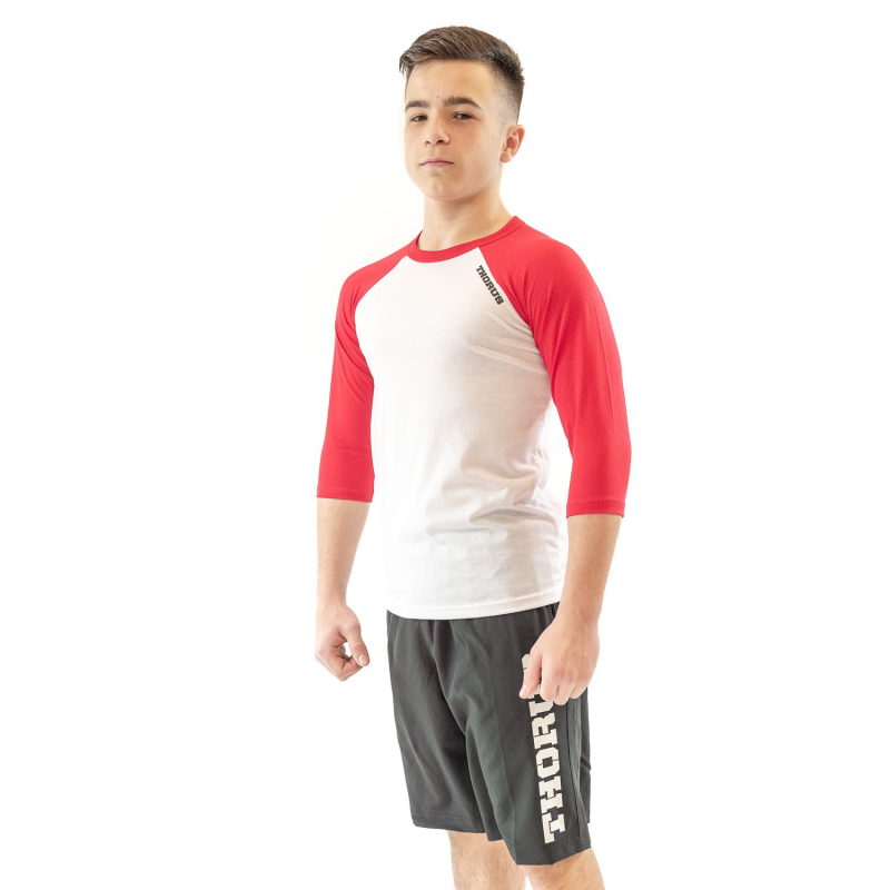 WHITE/RED BASEBALL TEE KID WHITE/RED BASEBALL TEE KID