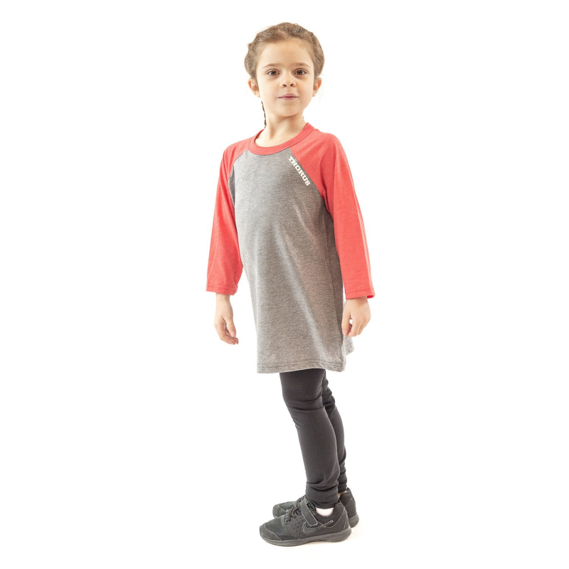 GREY/RED BASEBALL TEE KID