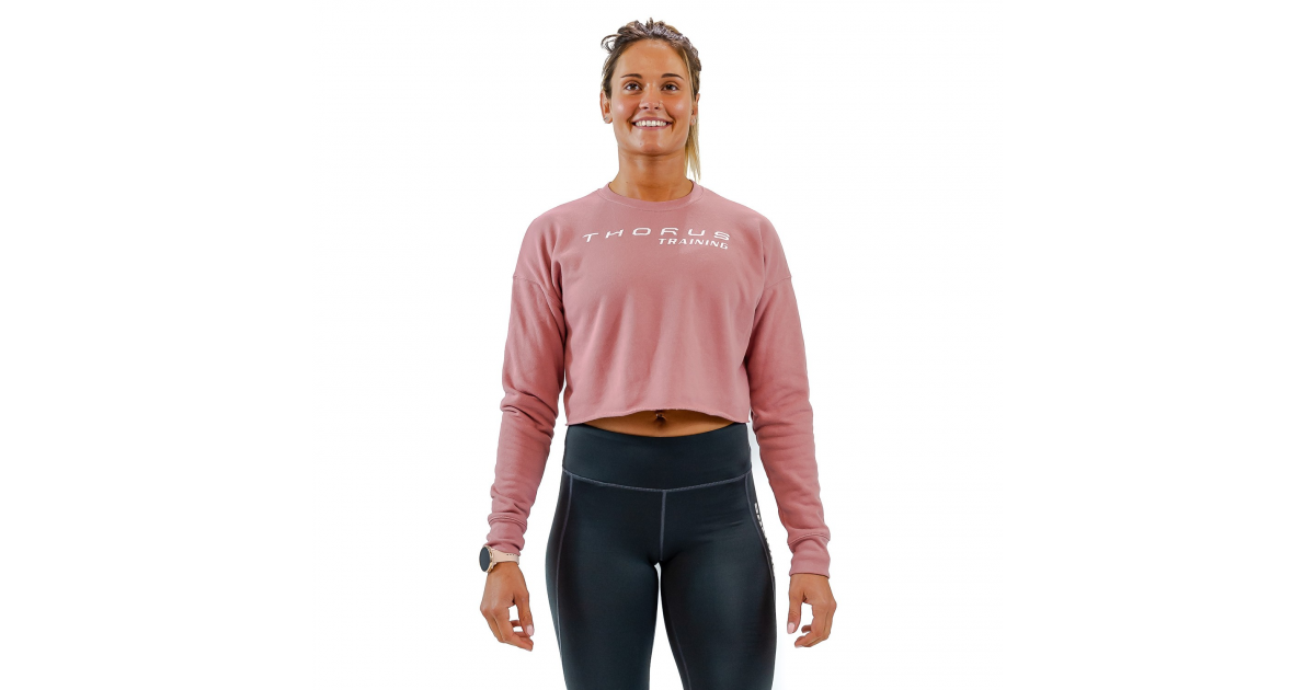 WOMEN'S CROPPED MAUVE PULLOVER