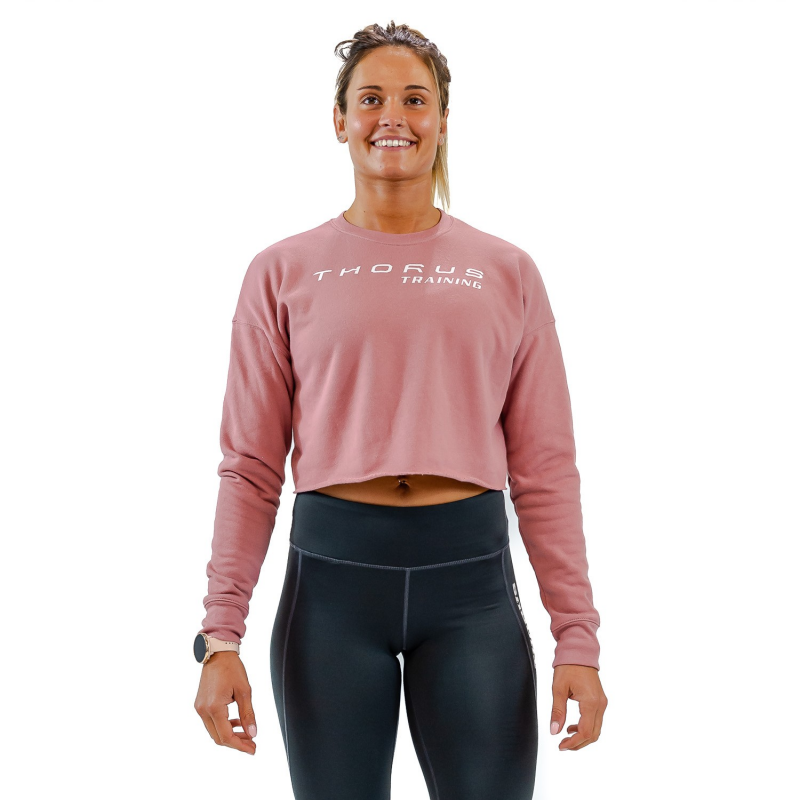 WOMEN'S CROPPED MAUVE PULLOVER WOMEN'S CROPPED MAUVE PULLOVER
