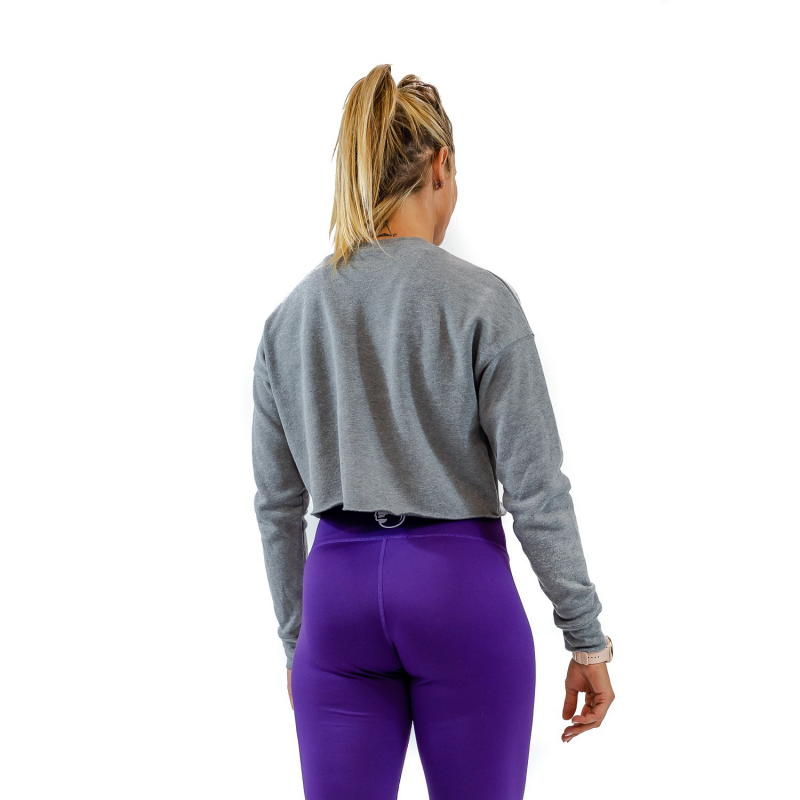 WOMEN'S CROPPED DEEP HEATHER PULLOVER
