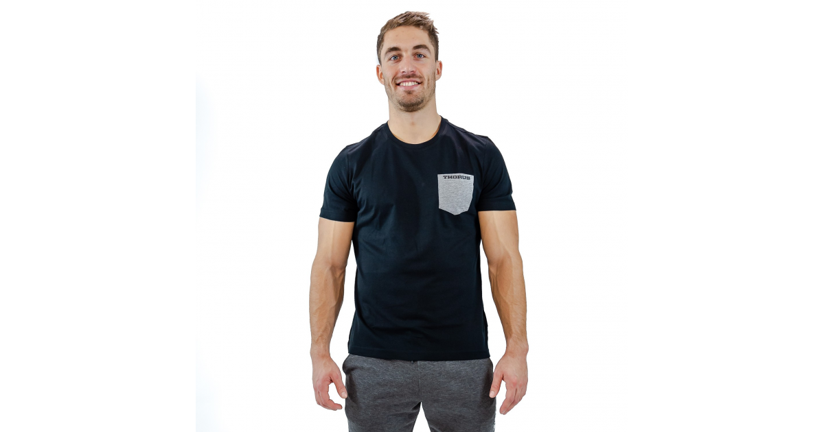 BLACK/GREY POCKET TSHIRT BIO MEN BLACK/GREY POCKET TSHIRT BIO MEN