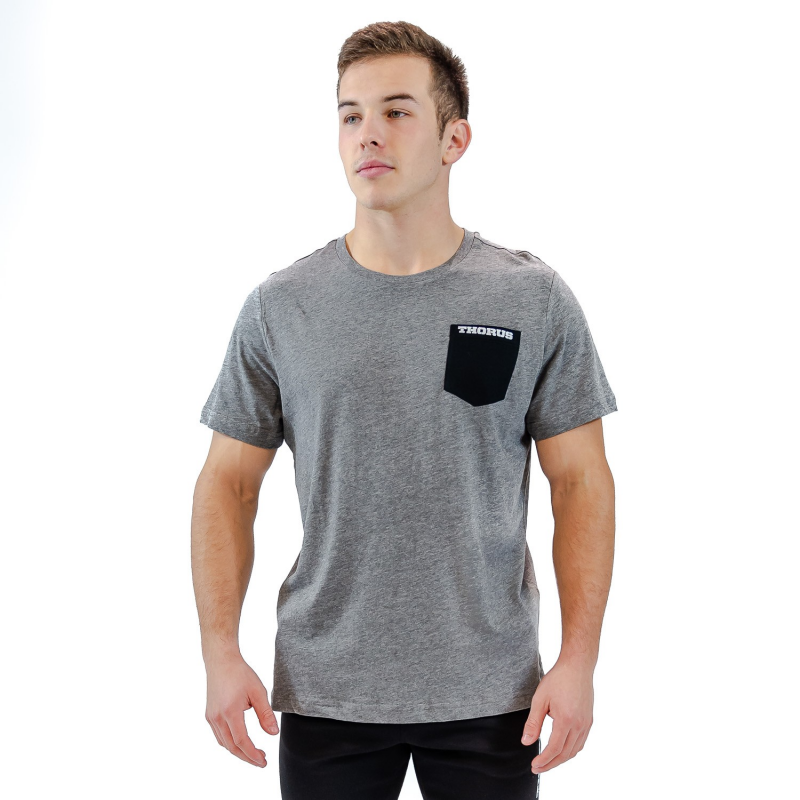 GREY/BLACK POCKET TSHIRT BIO MEN GREY/BLACK POCKET TSHIRT BIO MEN