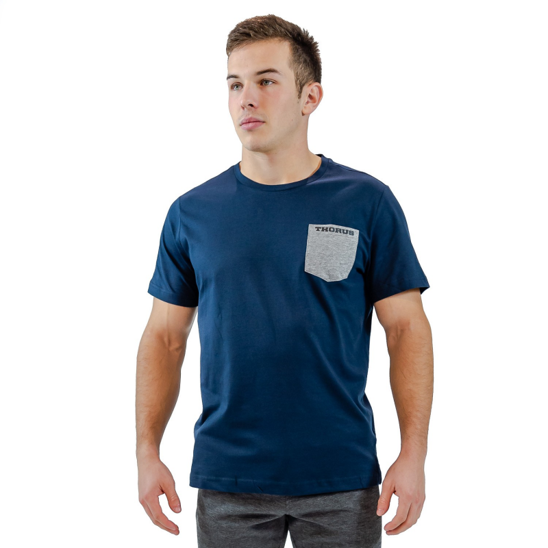 NAVY/GREY POCKET TSHIRT BIO MEN NAVY/GREY POCKET TSHIRT BIO MEN