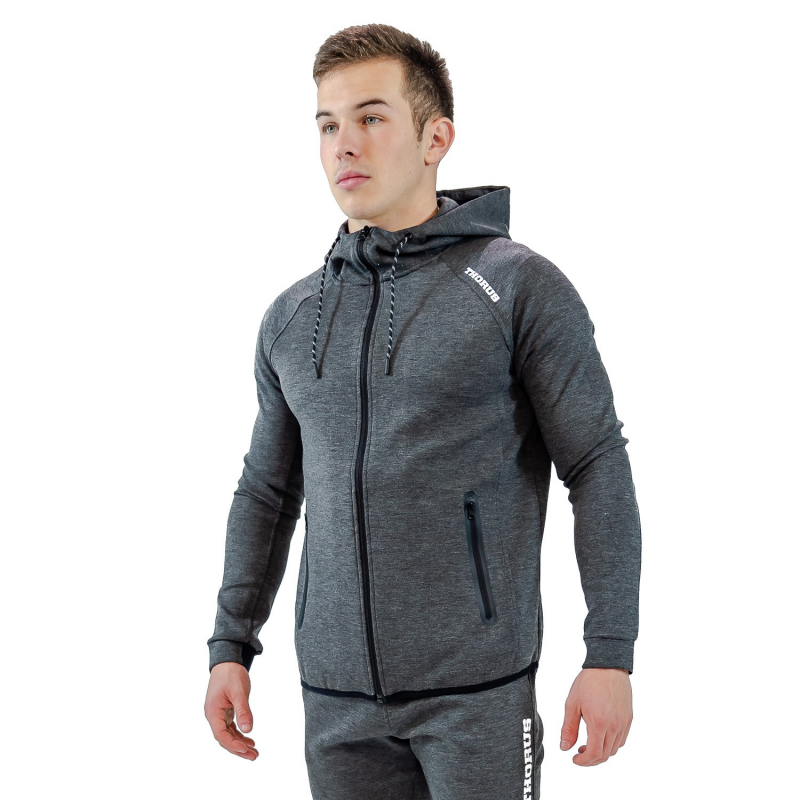 DARK HEATHER GREY HOODIE PERFORMANCE MEN DARK HEATHER GREY HOODIE PERFORMANCE MEN