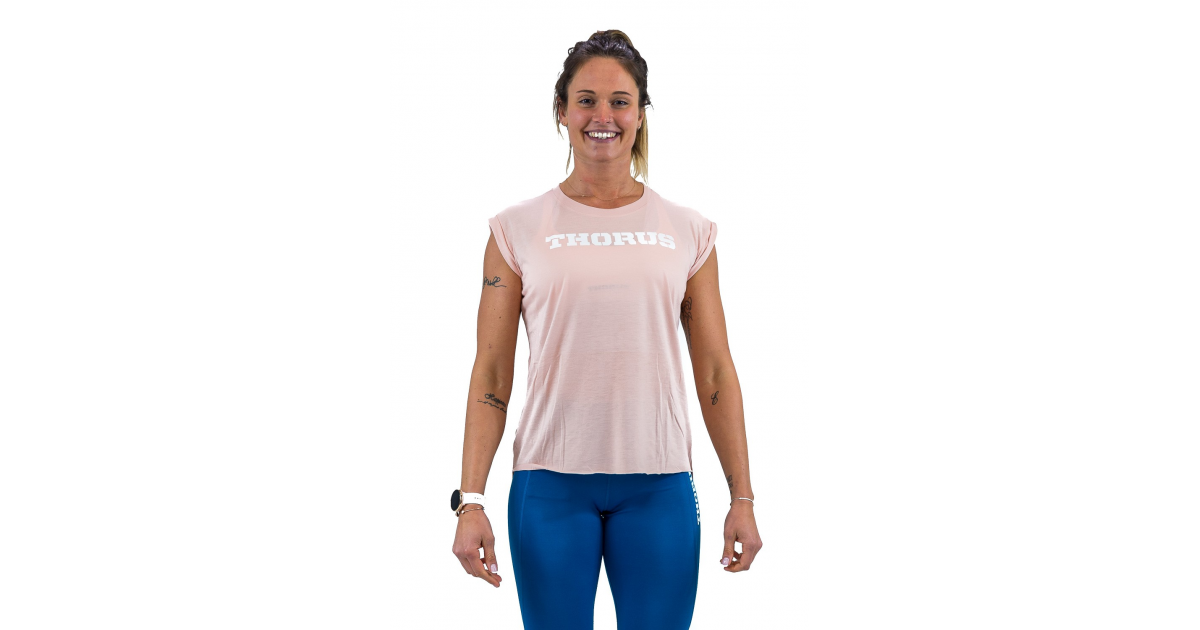 PEACH MUSCLE TSHIRT WOMEN WITH ROLLED