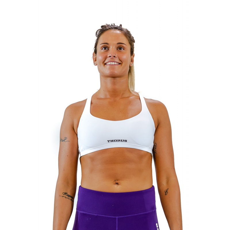 WHITE STRAP SPORT BRA
