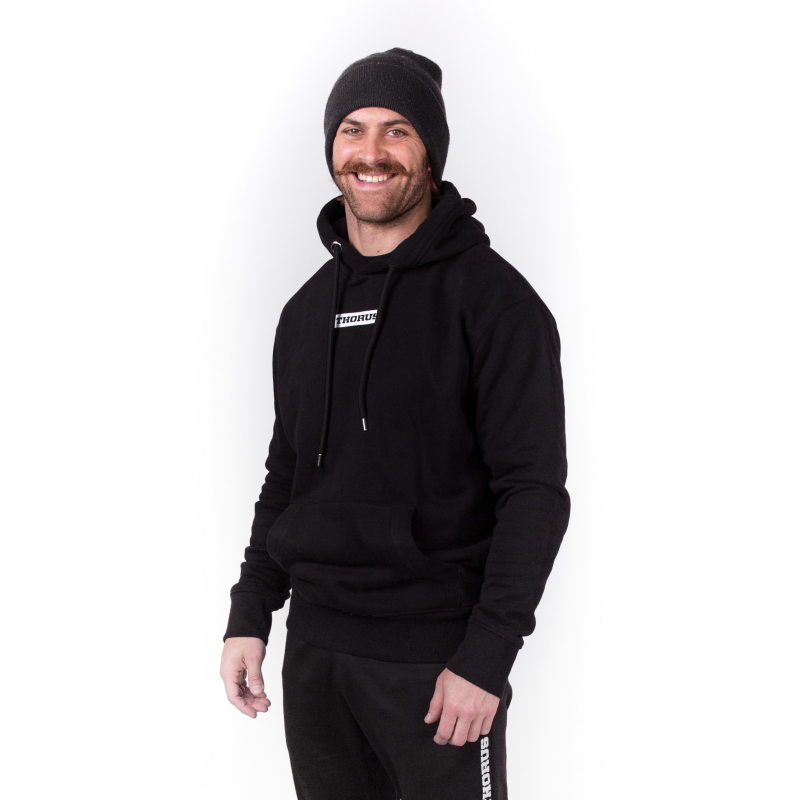 LIMITED EDITION MEN WINTER BLACK HOODED SWEAT