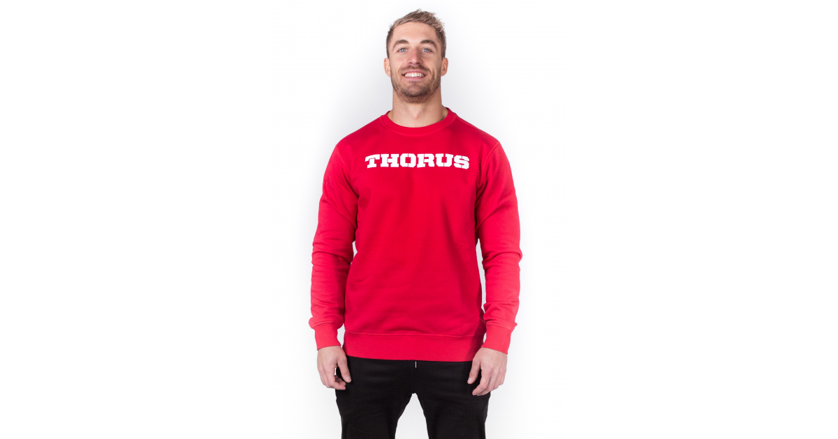 SWEAT MANCHES LONGUES POCKET RED MEN