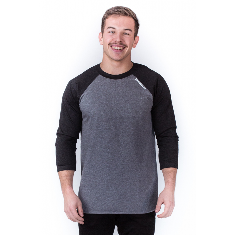 CAMISETA 3/4 BASEBALL BLACK/GREY UNISEX CAMISETA 3/4 BASEBALL BLACK/GREY UNISEX
