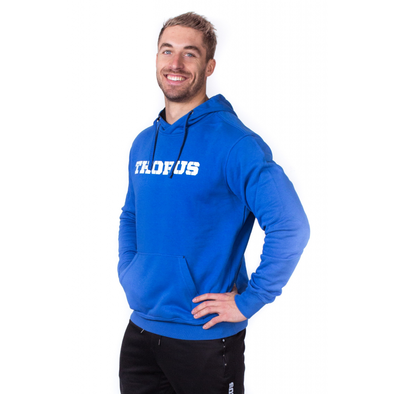 MEN ROYAL BLUE HOODED SWEAT