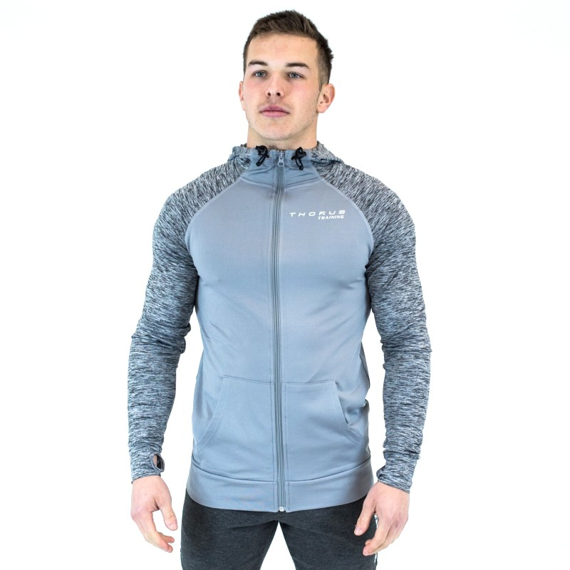 SUDADERA CON CAPUCHA TRAINING LIGHT GREY MEN