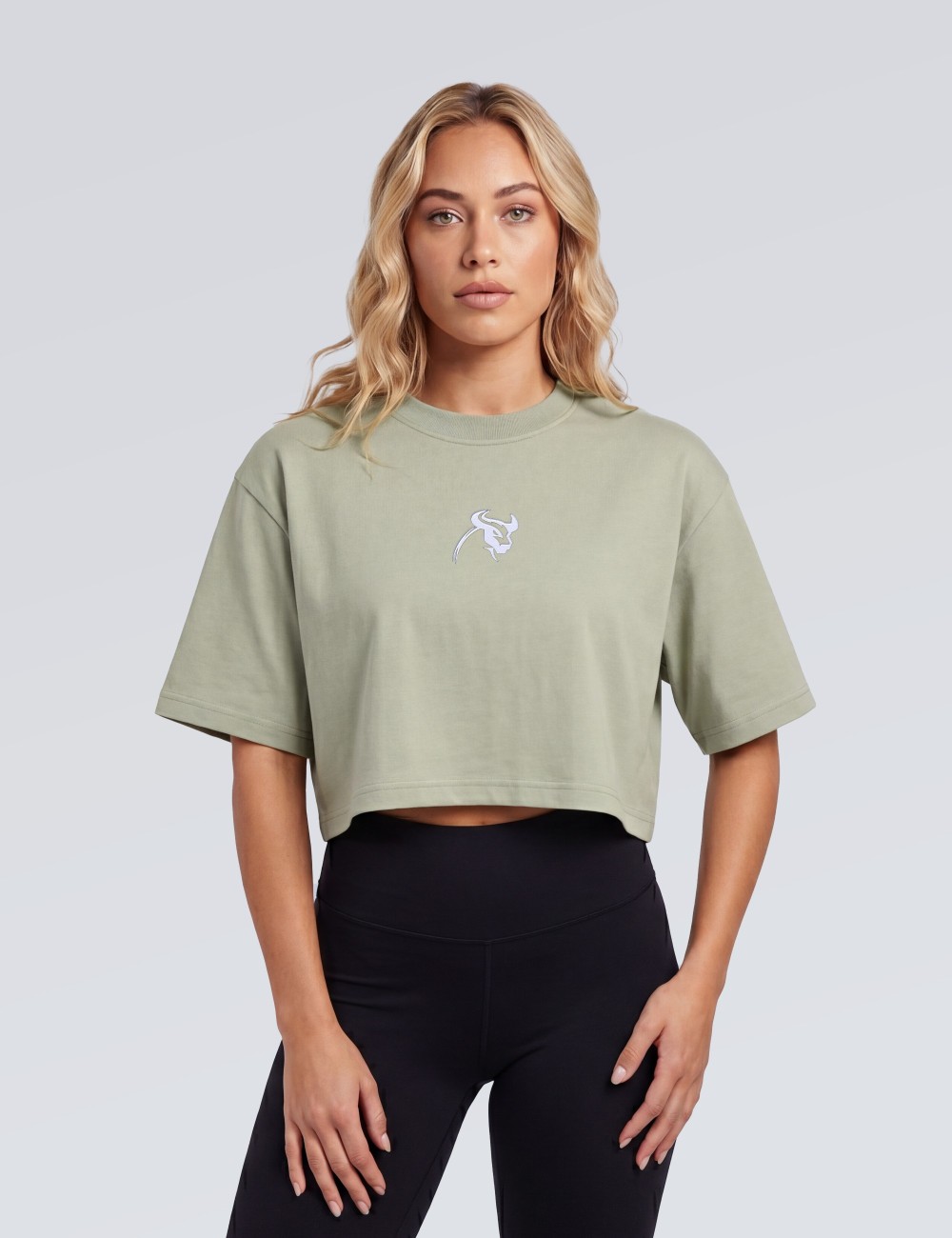 Solid Oversize Crop