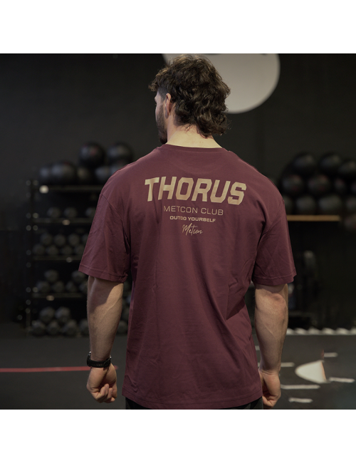 T-SHIRT OVERSIZE THRS METCON CLUB 2.0 WINE UNISEXE